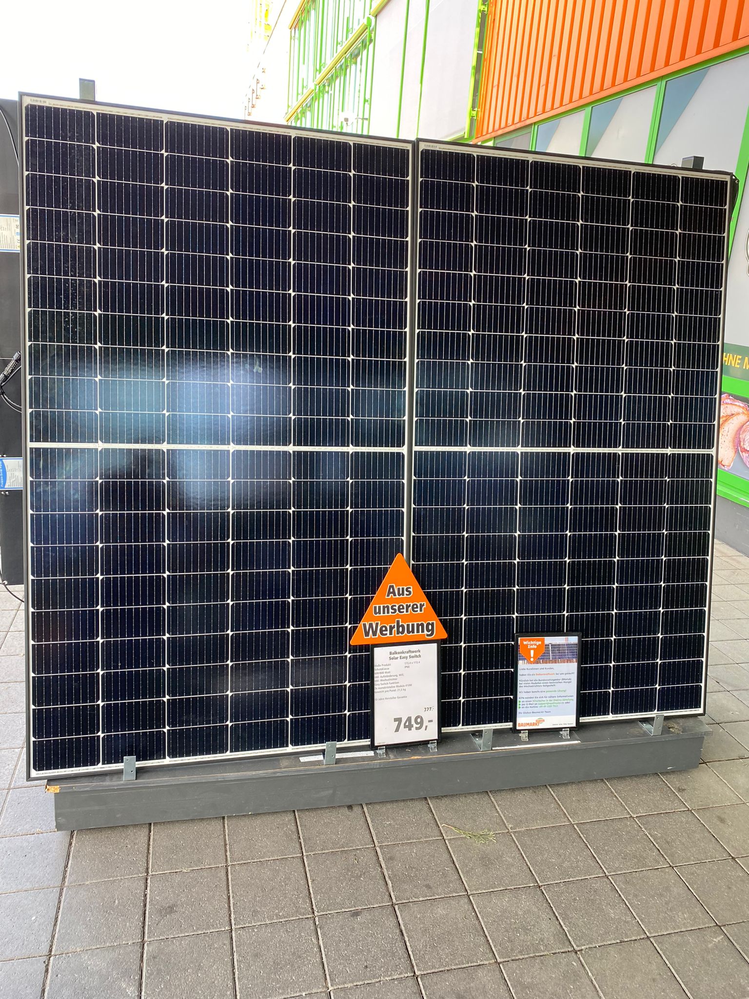Rückrufaktion Balkonkraftwerke von Globus Baumarkt