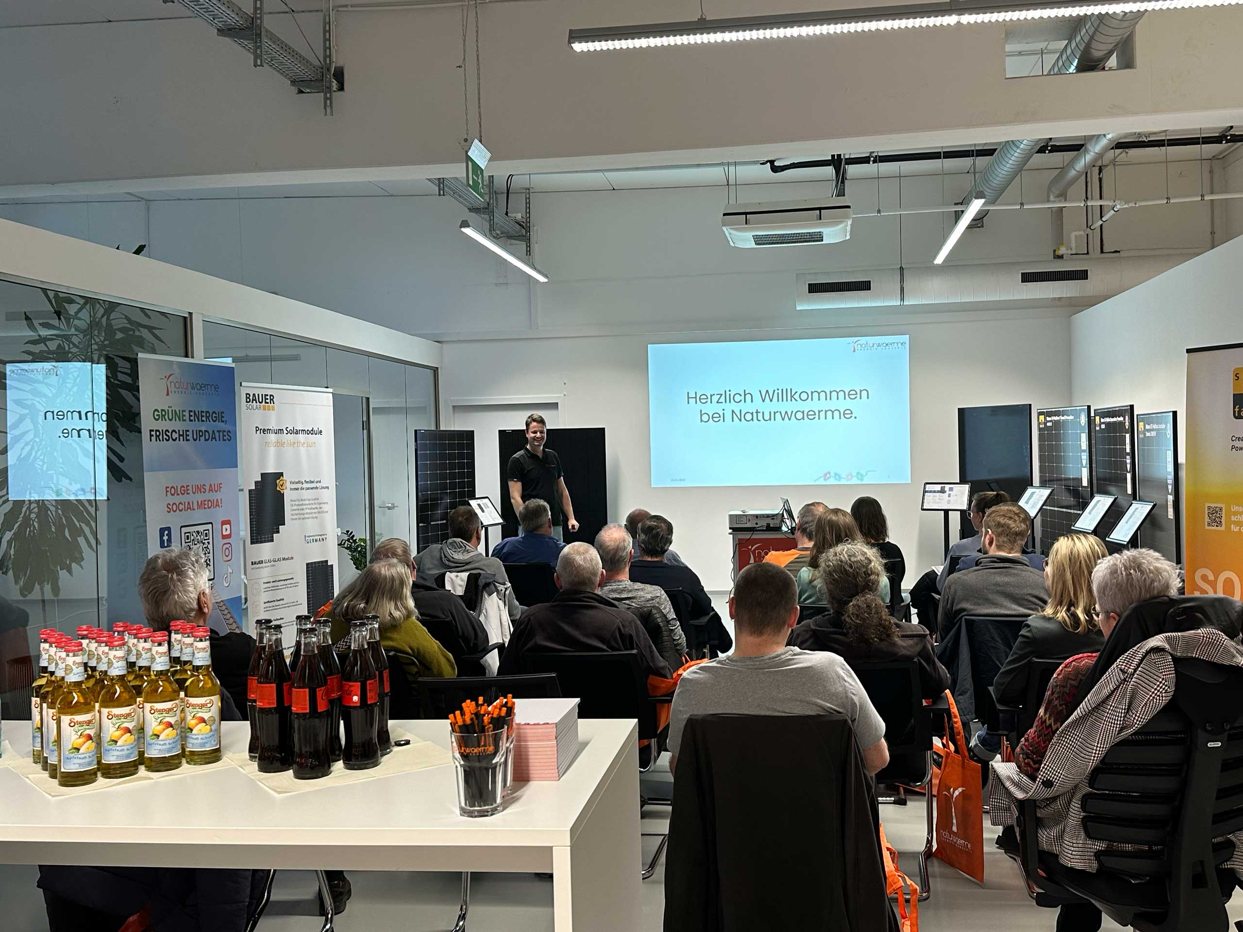 Beginn des Infoabend über Photovoltaik der Firma naturwaerme