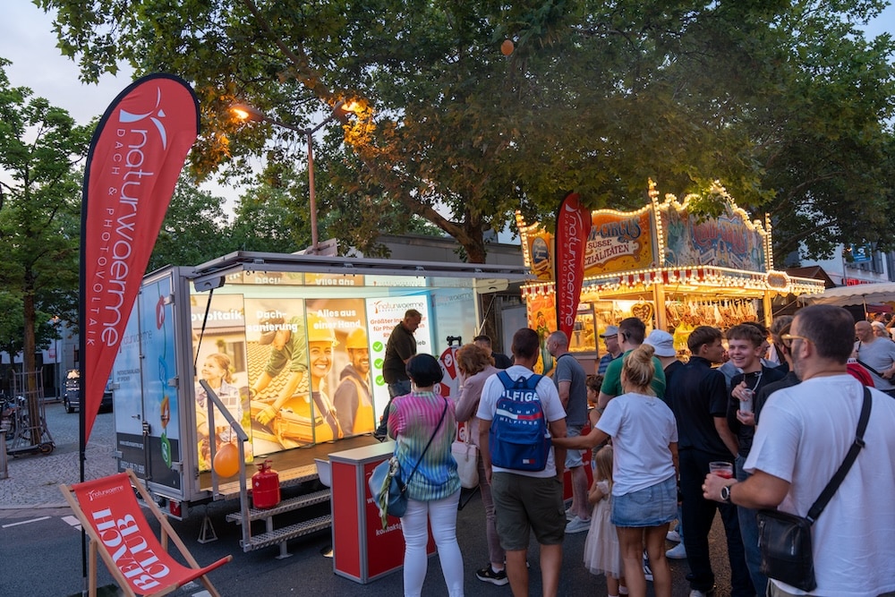 Stadtfest Aschaffenburg 2024-3 Der naturwaerme Stand auf dem Stadtfest Aschaffenburg