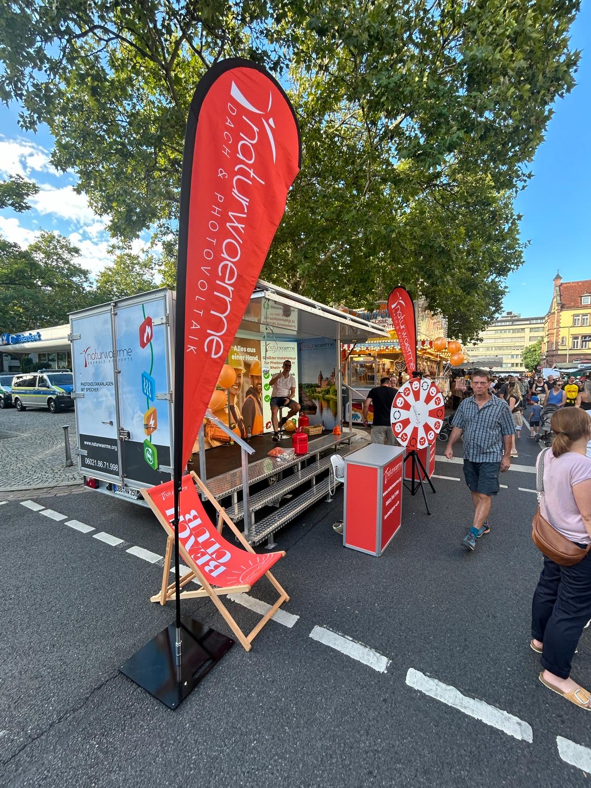 Stadtfest Aschaffenburg naturwaerme Der naturwaerme Stand auf dem Stadtfest Aschaffenburg