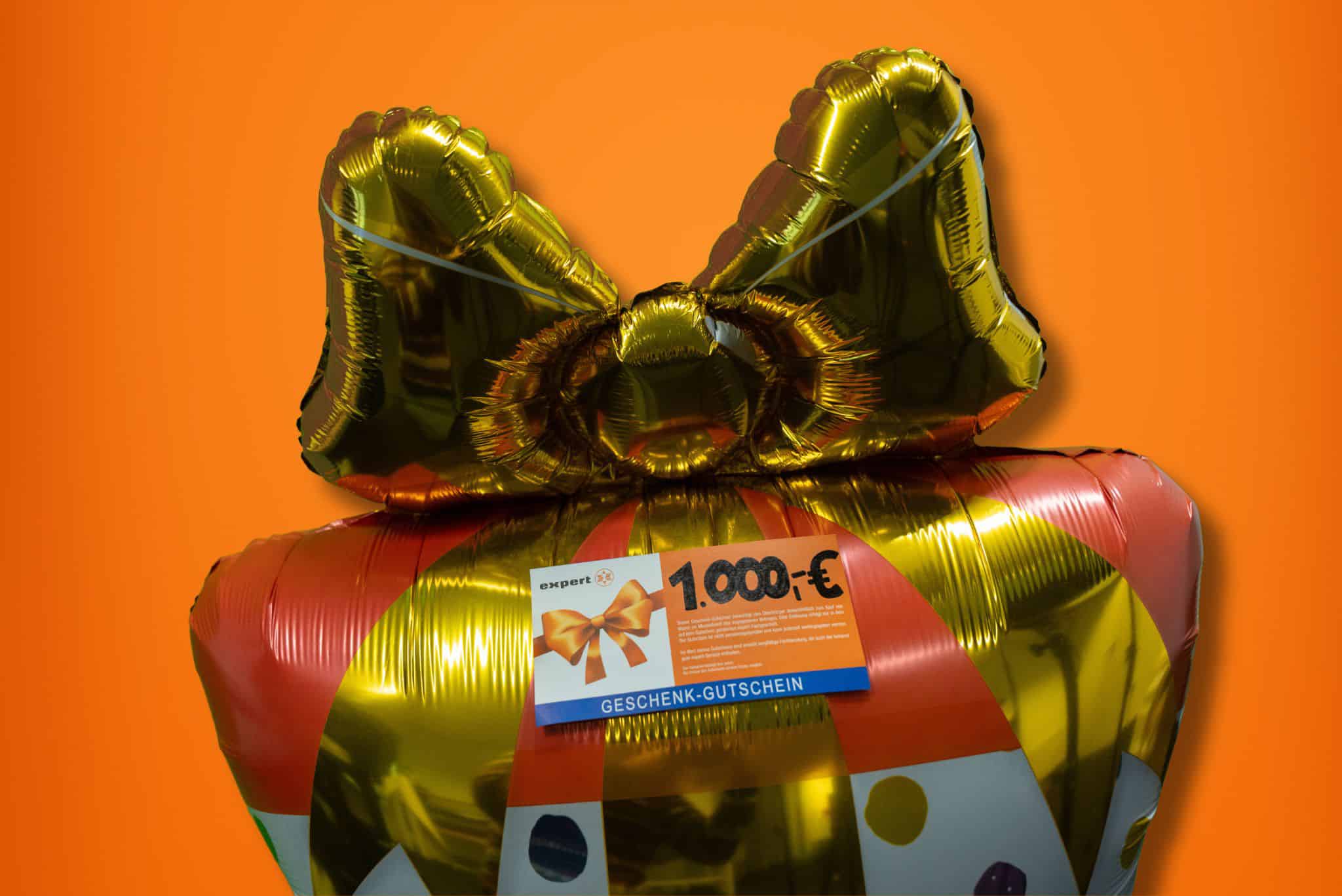 1000 Euro Gutschein von Expert auf Geschenk