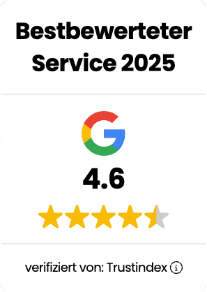 Bestbewerteter Service 2025 von Google